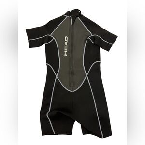 Head Black and Gray Wave Shorty Scuba Diving Wetsuit